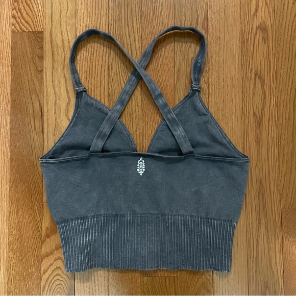 FREE PEOPLE Good Karma Crop Tank GREY M/L $48 - Picture 7 of 16